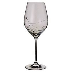 Dartington Crystal Personalised Glitz Wine Glass (Single), Gabriola Font